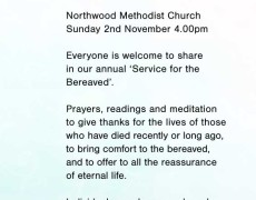 In Loving Memory – Sunday 2nd November