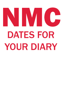 dates for your diary NMC