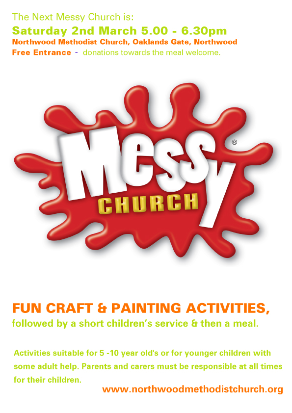 Messy church at Northwood Methodist Church March 2nd 2019